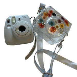 White Fuji Instax Mini 9 with Case